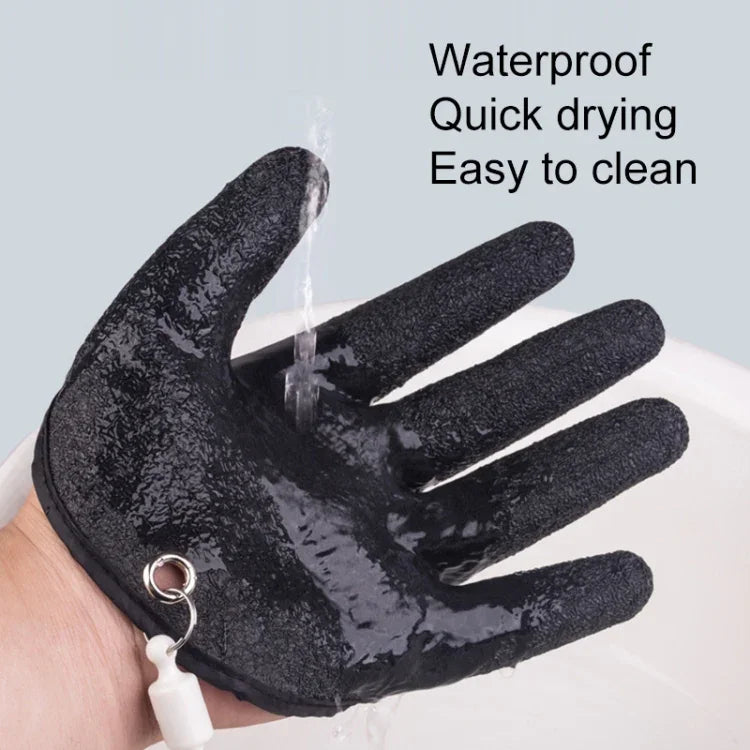 1 paire de gants de pêche en latex antidérapants résistants aux coups de couteau et imperméables, Spécification :, Gauche+Droite, Gauche+Droite+Boucles Magnétiques