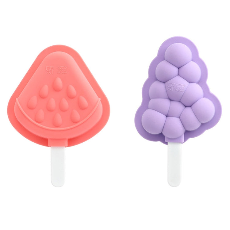 Moule à crème glacée sucette glacée en silicone avec couvercle, fraise + raisin, soucoupe volante + fusée