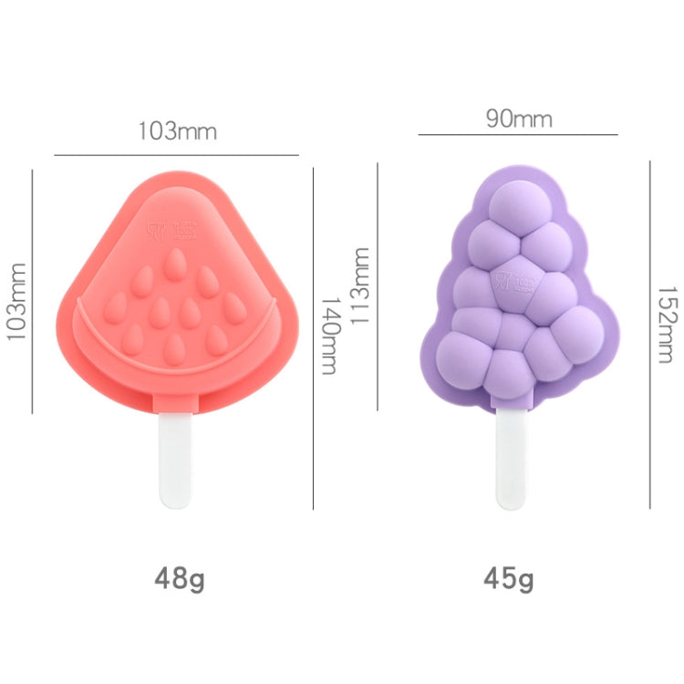 Moule à crème glacée sucette glacée en silicone avec couvercle, fraise + raisin, soucoupe volante + fusée