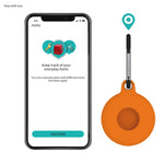 4 coques de protection antichoc et anti-rayures en silicone de forme ronde avec mousqueton pour AirTag 2ème génération / AirTag 1ère génération