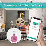 4 coques de protection antichoc et anti-rayures en silicone de forme ronde avec mousqueton pour AirTag 2ème génération / AirTag 1ère génération