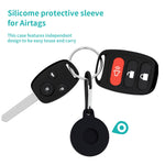 4 coques de protection antichoc et anti-rayures en silicone de forme ronde avec mousqueton pour AirTag 2ème génération / AirTag 1ère génération