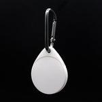 2 coques de protection en silicone antichoc et anti-rayures en forme de goutte avec mousqueton pour AirTag 2e génération / AirTag 1re génération