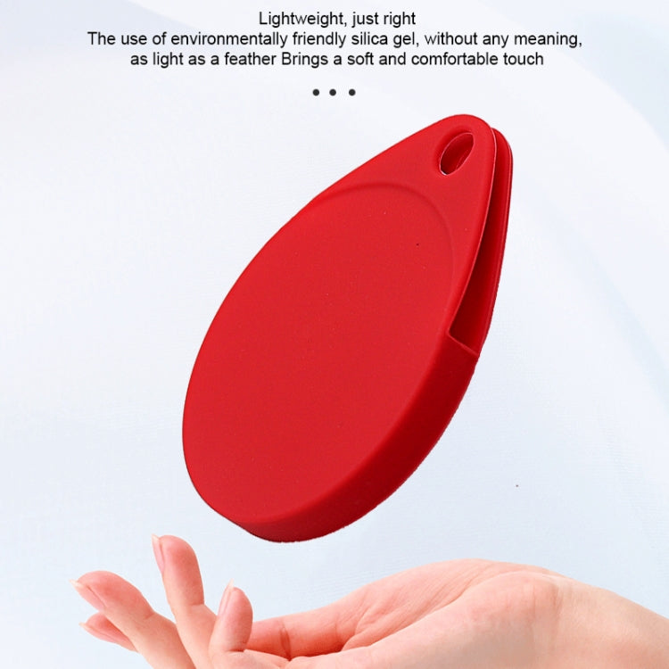 2 coques de protection en silicone antichoc et anti-rayures en forme de goutte avec mousqueton pour AirTag 2e génération / AirTag 1re génération