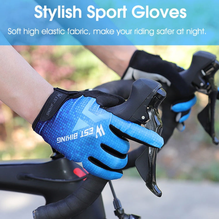 WEST BIKING YP0211216 Gants de vélo absorption des chocs écran tactile doigt complet, M, L, XL, XXL