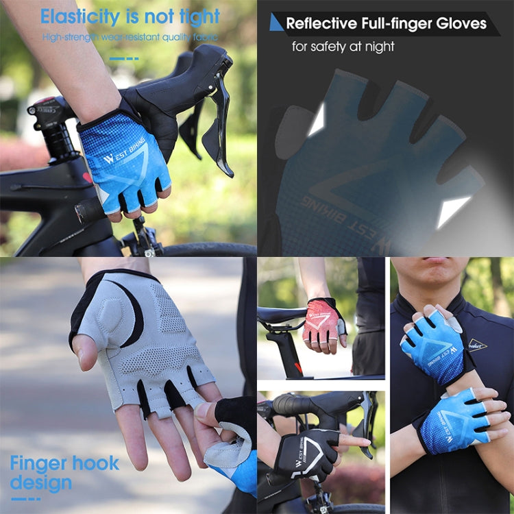 WEST BIKING YP0211215 Gants de vélo d'été demi-doigts respirants pour le cyclisme en extérieur, M, L, XL, XXL