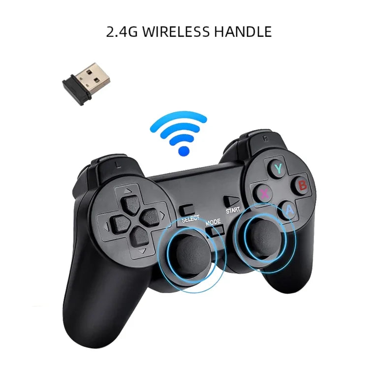 Mini-borne d'arcade sans fil HDMI M8 pour téléviseur avec 2 manettes, M8 32G (sans fil), M8 64G (sans fil)