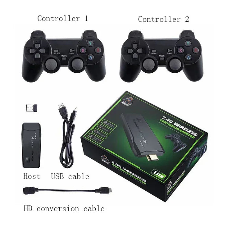 Mini-borne d'arcade sans fil HDMI M8 pour téléviseur avec 2 manettes, M8 32G (sans fil), M8 64G (sans fil)