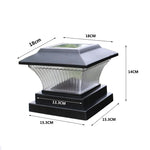 Lampe Solaire Colonne Extérieure IP44 Étanche, Lumière de Clôture de Jardin Solaire, Lampe de Rue Solaire, Coque Noire + Lumière Blanche, Coque Noire + Lumière Chaude, Coque Bronze Doré + Lumière Blanche, Coque Bronze Doré + Lumière Chaude