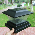 Lampe Solaire Colonne Extérieure IP44 Étanche, Lumière de Clôture de Jardin Solaire, Lampe de Rue Solaire, Coque Noire + Lumière Blanche, Coque Noire + Lumière Chaude, Coque Bronze Doré + Lumière Blanche, Coque Bronze Doré + Lumière Chaude