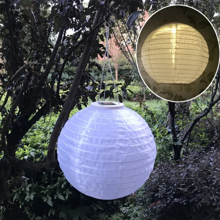 26LM Lanterne Solaire Extérieure Blanche, Lampe Suspendue pour Mariage, Fête, Célébration, Décoration de Cour