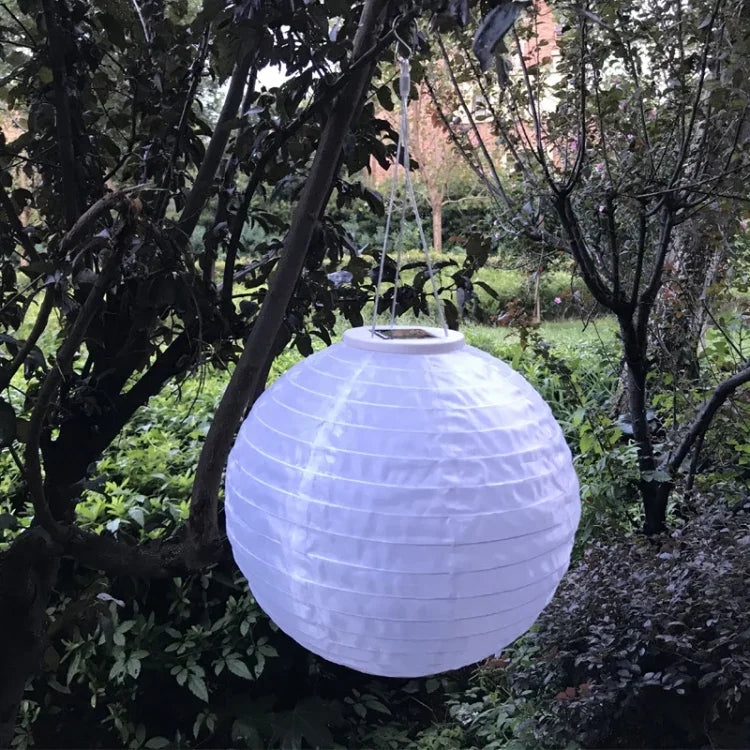 26LM Lanterne Solaire Extérieure Blanche, Lampe Suspendue pour Mariage, Fête, Célébration, Décoration de Cour