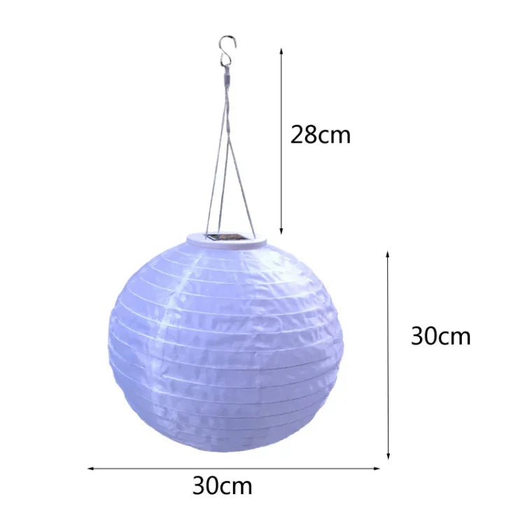 26LM Lanterne Solaire Extérieure Blanche, Lampe Suspendue pour Mariage, Fête, Célébration, Décoration de Cour