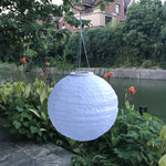 26LM Lanterne Solaire Extérieure Blanche, Lampe Suspendue pour Mariage, Fête, Célébration, Décoration de Cour
