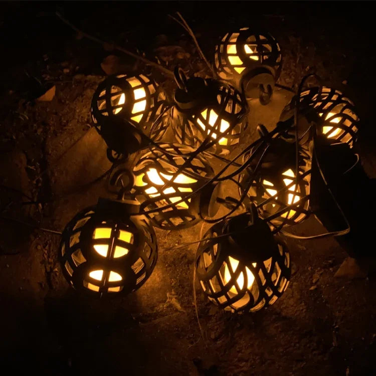 Guirlande lumineuse solaire d'extérieur à LED IP44, pour cour, 6 en 1, 8 en 1