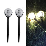 2 Lampes solaires de pelouse à contrôle lumineux pour jardin extérieur, 2 Lampes à lumière chaude