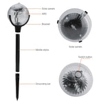2 Lampes solaires de pelouse à contrôle lumineux pour jardin extérieur, 2 Lampes à lumière chaude