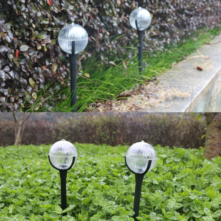 2 Lampes solaires de pelouse à contrôle lumineux pour jardin extérieur, 2 Lampes à lumière chaude