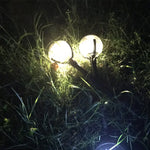 2 Lampes solaires de pelouse à contrôle lumineux pour jardin extérieur, 2 Lampes à lumière chaude