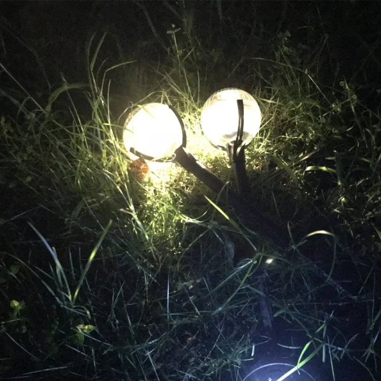 2 Lampes solaires de pelouse à contrôle lumineux pour jardin extérieur, 2 Lampes à lumière chaude