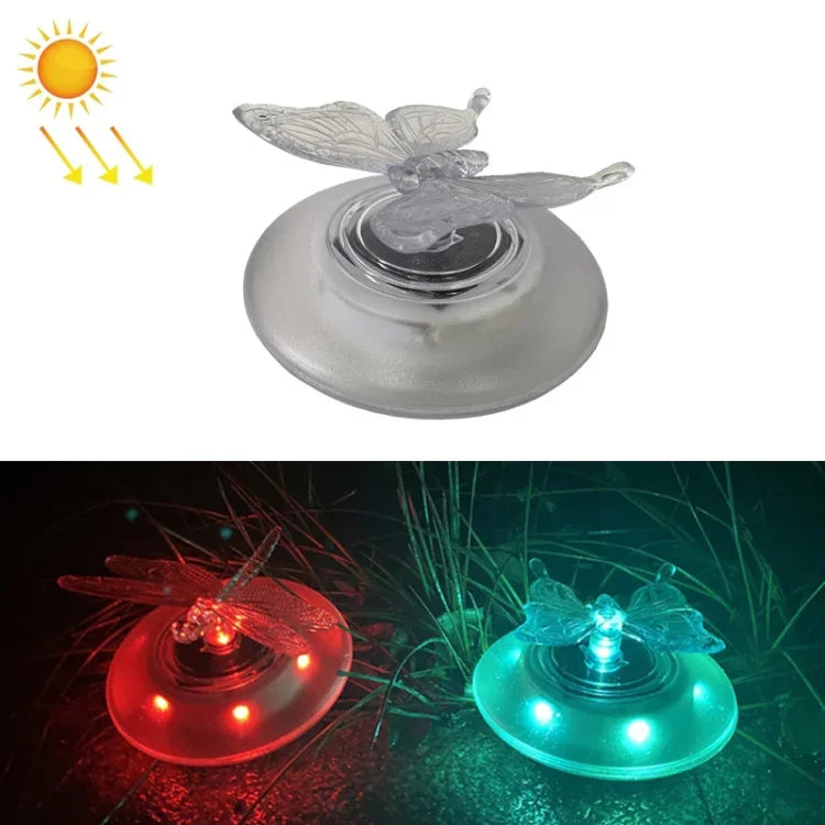 Lumière flottante solaire pour piscine, lumière RGB pour piscine de villa extérieure, lumière de pelouse de jardin, papillon, libellule