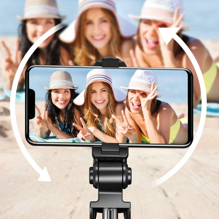Perche à selfie rétractable multifonction XT02 noire sans Bluetooth avec rotation à 360 degrés pour téléphone portable, trépied pour tournage en direct TV, Bluetooth Noir, Bluetooth Blanc, 2 pièces sans Bluetooth Noir, 2 pièces sans Bluetooth Blanc