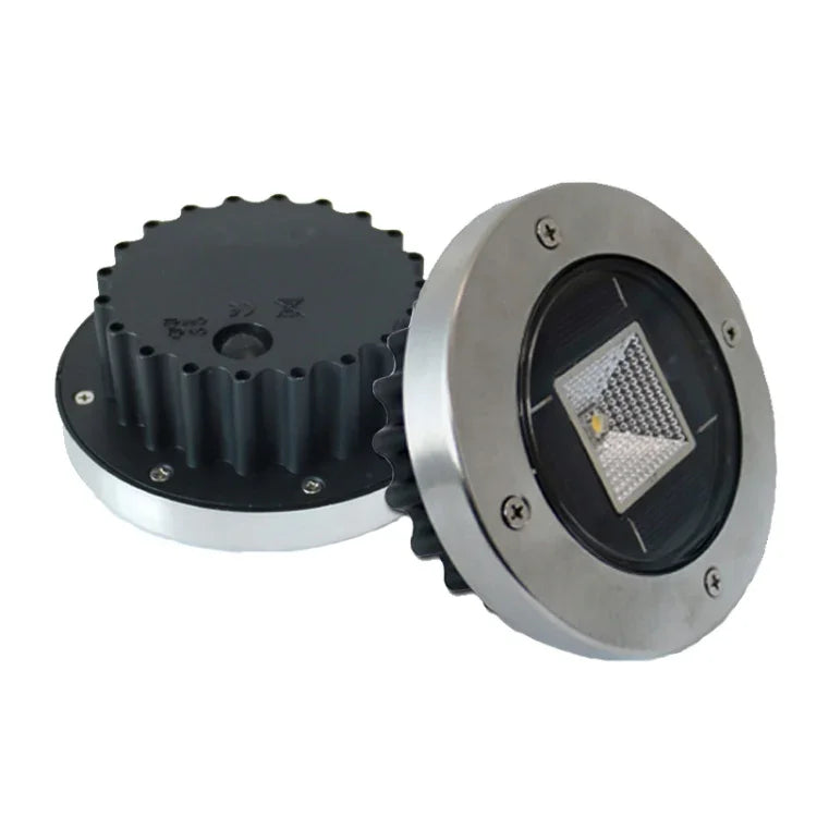 Lampe Solaire Enterrée d'Extérieur pour Jardin, Étanche, Lumière Blanche, Lumière Chaude