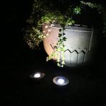 Lampe Solaire Enterrée d'Extérieur pour Jardin, Étanche, Lumière Blanche, Lumière Chaude