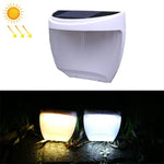 8 LED Lumière de Contrôle Solaire Jardin Murale Extérieure Clôture Lumière Pelouse Réverbère, Lumière Blanche, Lumière Chaude