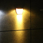 8 LED Lumière de Contrôle Solaire Jardin Murale Extérieure Clôture Lumière Pelouse Réverbère, Lumière Blanche, Lumière Chaude