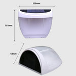 8 LED Lumière de Contrôle Solaire Jardin Murale Extérieure Clôture Lumière Pelouse Réverbère, Lumière Blanche, Lumière Chaude