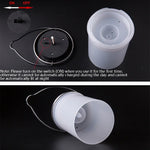 Lampe solaire d'extérieur étanche en forme de seau, LED, pour cour, jardin, à suspendre, veilleuse, lumière colorée, lumière blanche, lumière chaude
