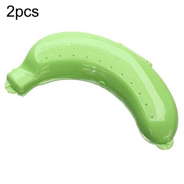 Lot de 2 boîtes de protection pour bananes en forme de fruit, 3 couleurs, pour le déjeuner des enfants
