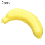 Lot de 2 boîtes de protection pour bananes en forme de fruit, 3 couleurs, pour le déjeuner des enfants