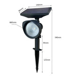 Projecteur solaire domestique Lampe de pelouse de villa de jardin solaire, lumière blanche, lumière chaude, lumière colorée