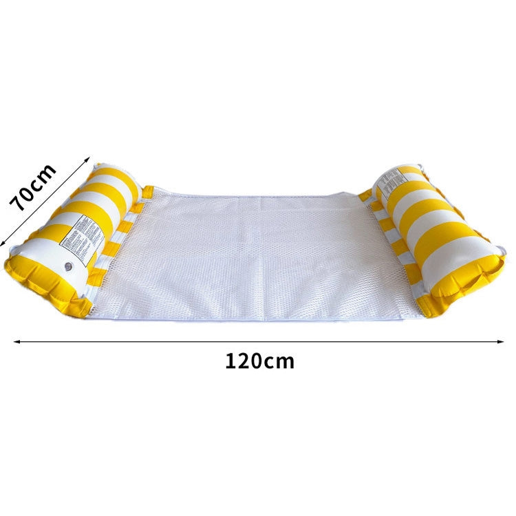 Hamac gonflable en PVC pour adulte, flotteur de natation, taille : 120 x 70 cm, rayé bleu clair, rayé rouge rose, rayé jaune, rayé vert, rayé orange, rayé bleu foncé, jaune + bleu, vert + bleu