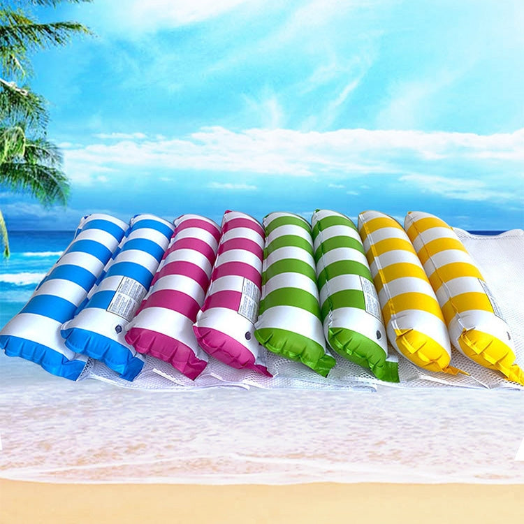 Hamac gonflable en PVC pour adulte, flotteur de natation, taille : 120 x 70 cm, rayé bleu clair, rayé rouge rose, rayé jaune, rayé vert, rayé orange, rayé bleu foncé, jaune + bleu, vert + bleu