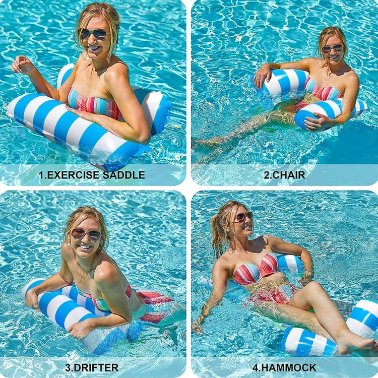 Hamac gonflable en PVC pour adulte, flotteur de natation, taille : 120 x 70 cm, rayé bleu clair, rayé rouge rose, rayé jaune, rayé vert, rayé orange, rayé bleu foncé, jaune + bleu, vert + bleu