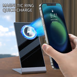 Support chargeur magnétique sans fil Y13 15W pour téléphone mobile iPhone, noir, argent