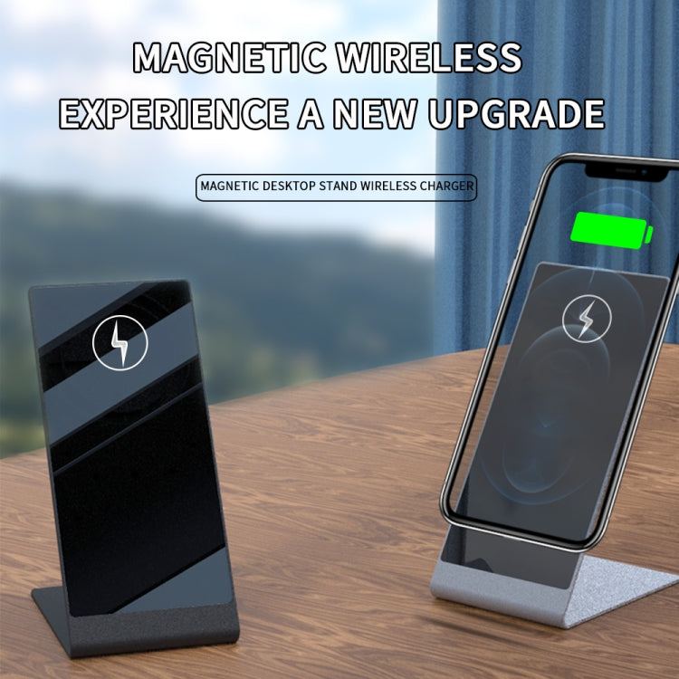 Support chargeur magnétique sans fil Y13 15W pour téléphone mobile iPhone, noir, argent