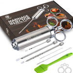 Set de seringues à épices en acier inoxydable pour barbecue, 14 en 1 (vert), 14 en 1 (noir), 14 en 1 (bleu), 14 en 1 (orange), 14 en 1 (vert émeraude), 14 en 1 (blanc orange)