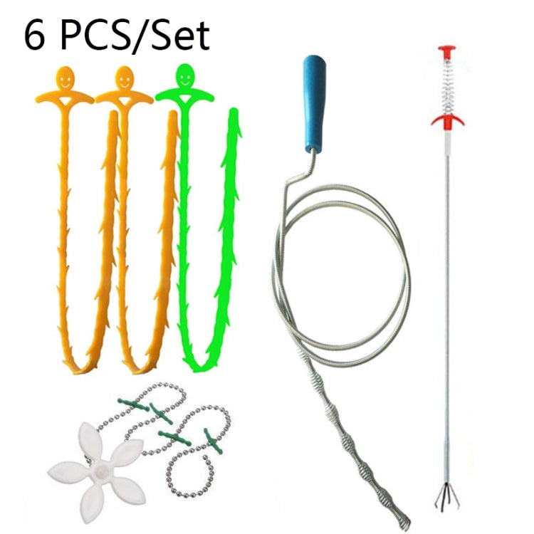 Crochet de dragage de tuyaux de cuisine, kit de dragage d'évier anti-blocage pour toilettes et égouts, Style :, 6 pièces/ensemble-1M, 6 pièces/ensemble-1.5M, 6 pièces/ensemble-3, 6 pièces/ensemble-4