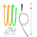 Crochet de dragage de tuyaux de cuisine, kit de dragage d'évier anti-blocage pour toilettes et égouts, Style :, 6 pièces/ensemble-1M, 6 pièces/ensemble-1.5M, 6 pièces/ensemble-3, 6 pièces/ensemble-4