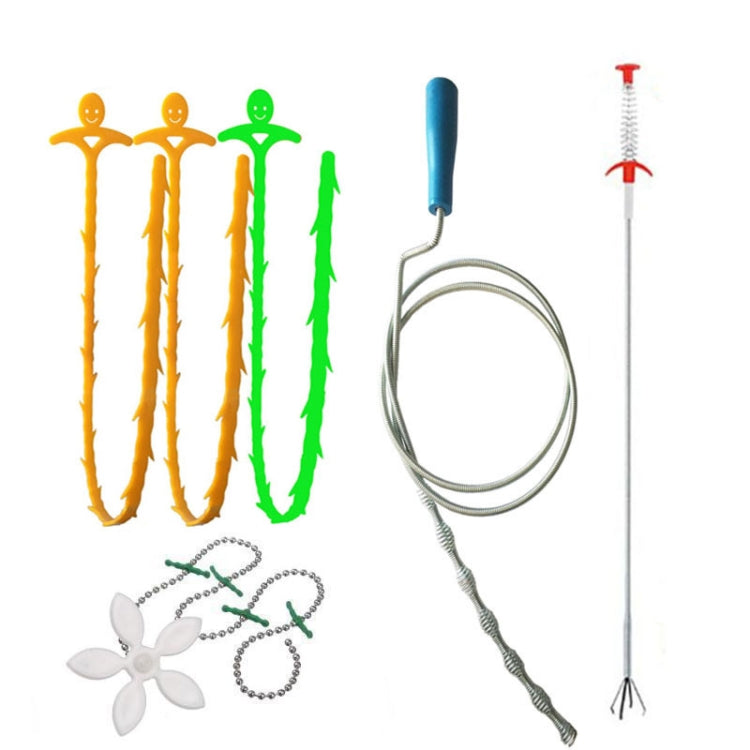 Crochet de dragage de tuyaux de cuisine, kit de dragage d'évier anti-blocage pour toilettes et égouts, Style :, 6 pièces/ensemble-1M, 6 pièces/ensemble-1.5M, 6 pièces/ensemble-3, 6 pièces/ensemble-4
