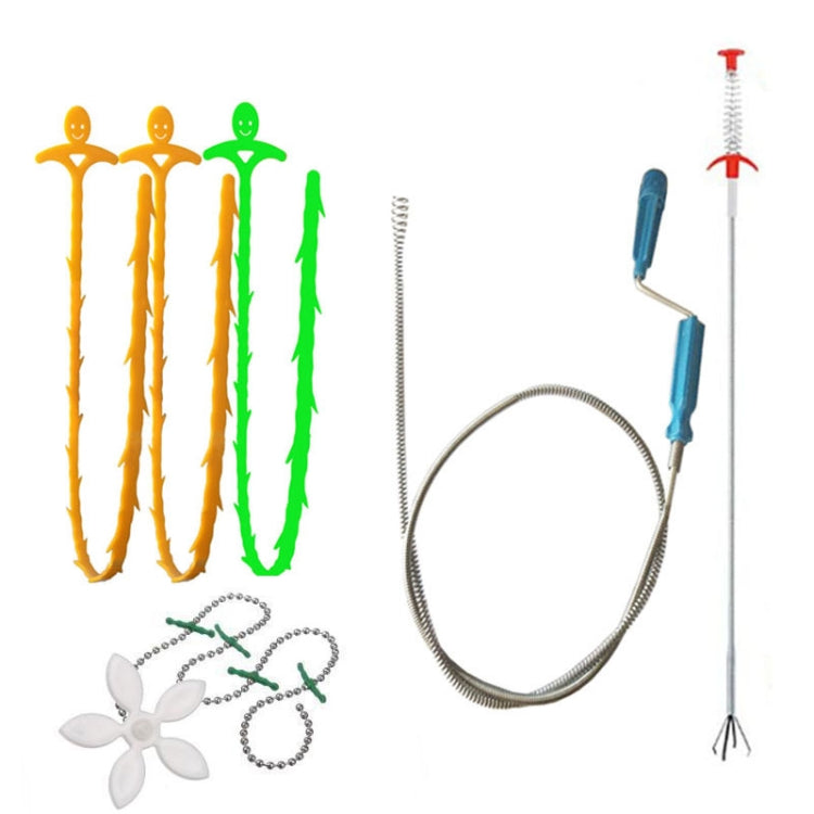 Crochet de dragage de tuyaux de cuisine, kit de dragage d'évier anti-blocage pour toilettes et égouts, Style :, 6 pièces/ensemble-1M, 6 pièces/ensemble-1.5M, 6 pièces/ensemble-3, 6 pièces/ensemble-4