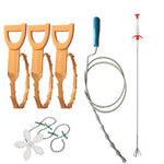 Crochet de dragage de tuyaux de cuisine, kit de dragage d'évier anti-blocage pour toilettes et égouts, Style :, 6 pièces/ensemble-1M, 6 pièces/ensemble-1.5M, 6 pièces/ensemble-3, 6 pièces/ensemble-4