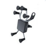 Support téléphone mobile vélo en métal à six griffes pour vélo, moto, voiture électrique, installation sur guidon, installation sur rétroviseur