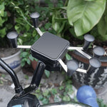 Support téléphone mobile vélo en métal à six griffes pour vélo, moto, voiture électrique, installation sur guidon, installation sur rétroviseur