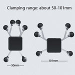 Support téléphone mobile vélo en métal à six griffes pour vélo, moto, voiture électrique, installation sur guidon, installation sur rétroviseur