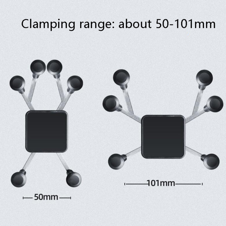 Support téléphone mobile vélo en métal à six griffes pour vélo, moto, voiture électrique, installation sur guidon, installation sur rétroviseur